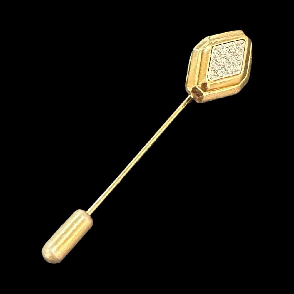 Vintage Avon Stick Pin Gold Tone Rhinestones